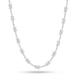 10mm Iced Barbed Wire Chain -King Ice Shop 10mm iced barbed wire chain gold plated white gold 18 king ice 30589440196783