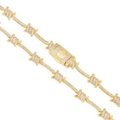 10mm Iced Barbed Wire Chain -King Ice Shop 10mm iced barbed wire chain king ice 30589479026863