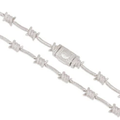 10mm Iced Barbed Wire Chain -King Ice Shop 10mm iced barbed wire chain king ice 30589646536879