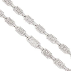 10mm Iced Greek Key Chain -King Ice Shop 10mm iced greek key chain king ice 30547333054639