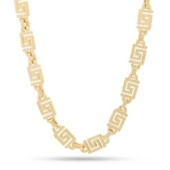 10mm Iced Greek Key Chain -King Ice Shop 10mm iced greek key chain king ice 30584269734063