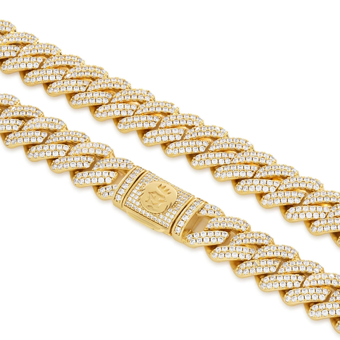 12mm Iced Diamond Cut Miami Cuban Link Chain 4 12mm Iced Diamond Cut Miami Cuban Link Chain - Image 4