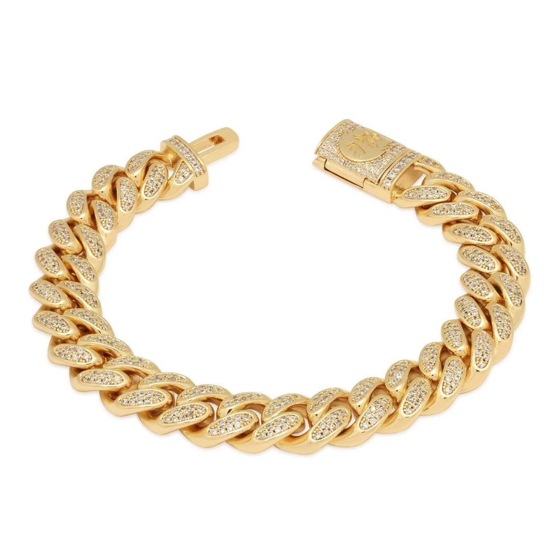 12mm Iced Miami Cuban Link Bracelet 1 12mm Iced Miami Cuban Link Bracelet