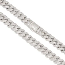 12mm Iced Miami Cuban Link Chain -King Ice Shop 12mm iced miami cuban chain king ice 30595323822255