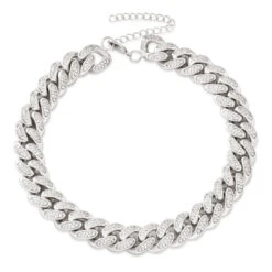 12mm Iced Miami Cuban Link Choker Chain 6 12mm Iced Miami Cuban Link Choker Chain -King Ice Shop 12mm iced miami cuban choker chain gold plated white gold adjustable king ice 33197703954607