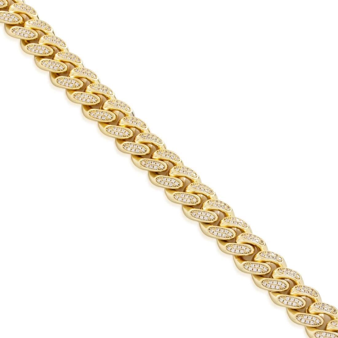 12mm Iced Miami Cuban Link Choker Chain 2 12mm Iced Miami Cuban Link Choker Chain - Image 2