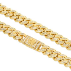 12mm Iced Miami Cuban Link Chain -King Ice Shop 12mm iced miami cuban link chain king ice 36624928342191