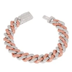 12mm Rose Gold Iced Diamond-Cut Miami Cuban Link Bracelet -King Ice Shop 12mm rose gold iced diamond cut miami cuban bracelet king ice 32649837281455