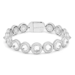 12mm Spike Studded Tennis Bracelet -King Ice Shop 12mm spike studded tennis bracelet white gold 8 king ice 22567126827183