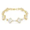 14mm Clustered Princess-Cut Tennis Bracelet