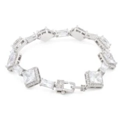 14mm Clustered Princess-Cut Tennis Bracelet -King Ice Shop 14mm clustered princess cut tennis bracelet king ice 30596878467247