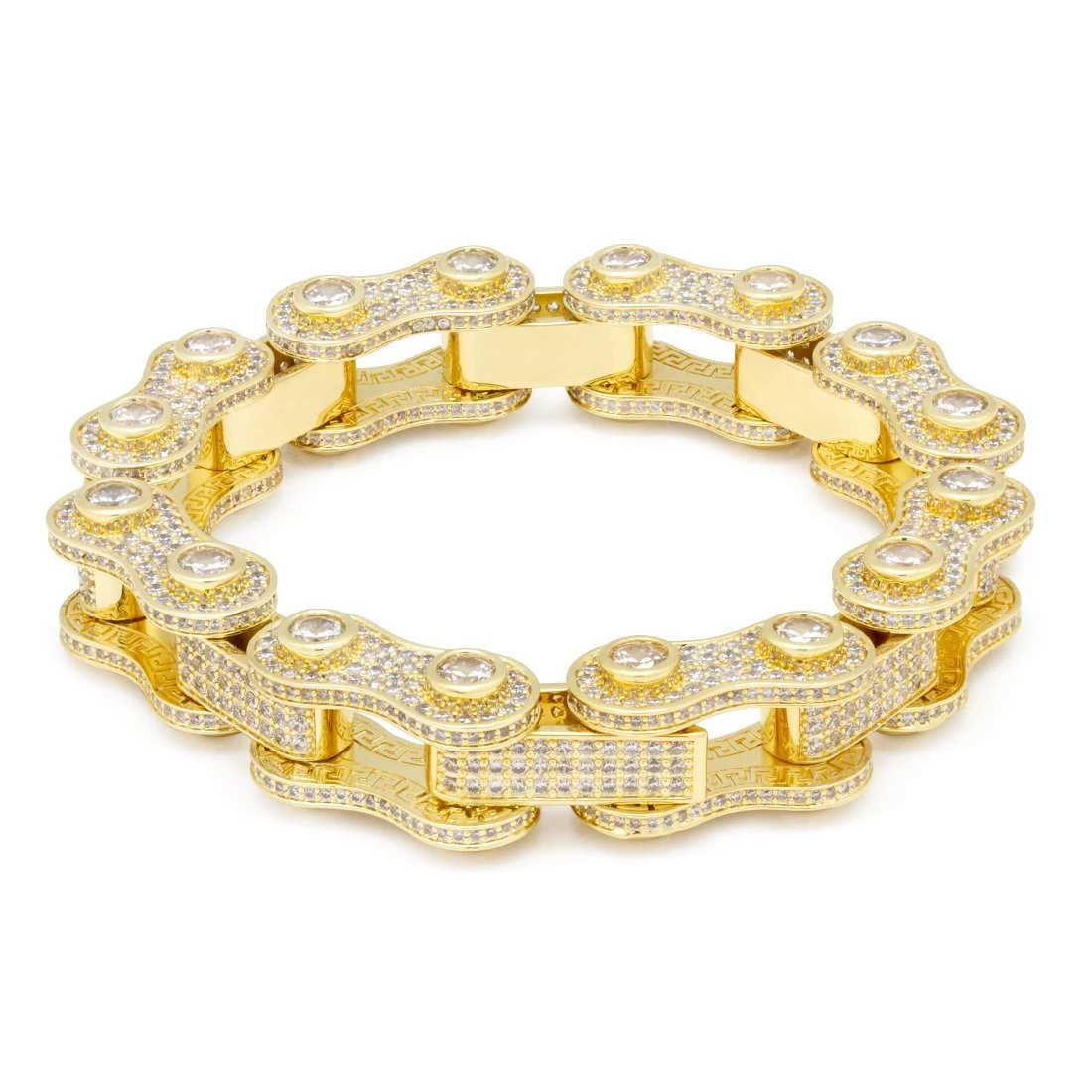 14mm Iced Bike Chain Bracelet 2 14mm Iced Bike Chain Bracelet - Image 2