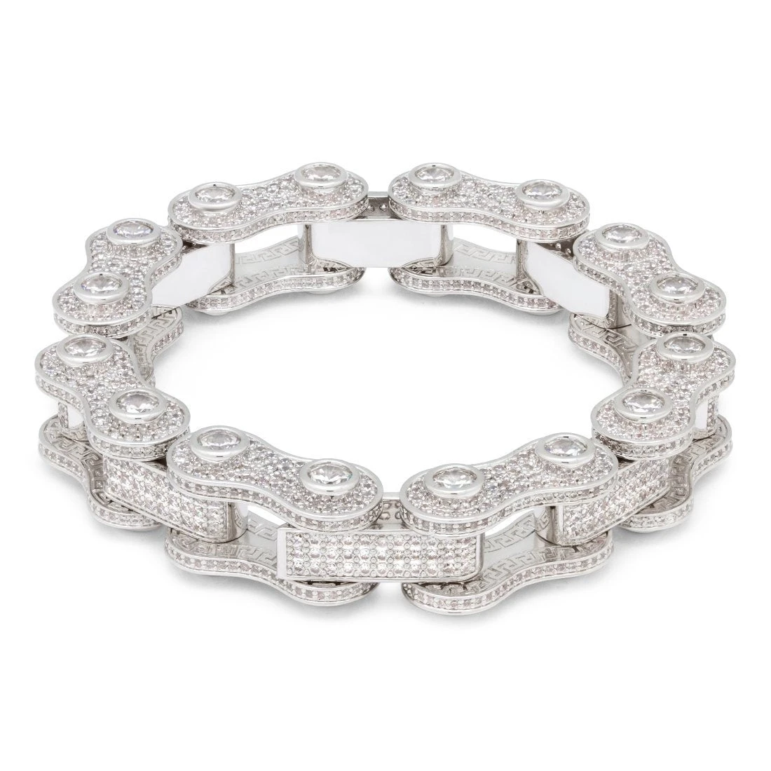 14mm Iced Bike Chain Bracelet 4 14mm Iced Bike Chain Bracelet - Image 4