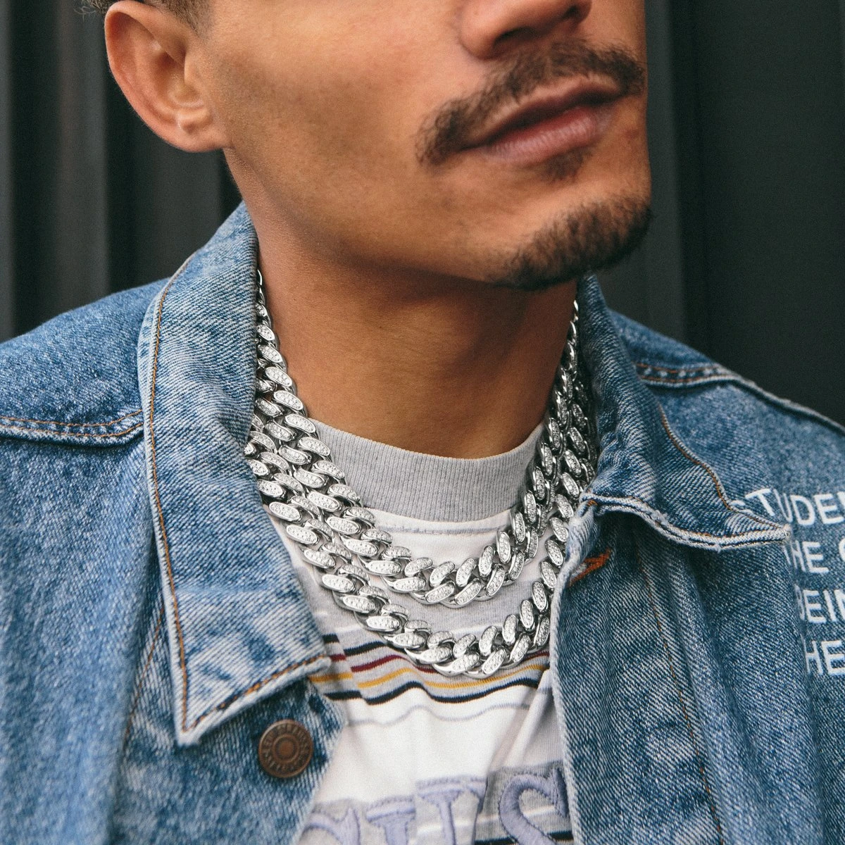 15mm Iced Miami Cuban Link Chain 2 15mm Iced Miami Cuban Link Chain - Image 2