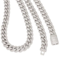 15mm Iced Miami Cuban Link Chain 12 15mm Iced Miami Cuban Link Chain -King Ice Shop 15mm iced miami cuban chain king ice 30591880855727