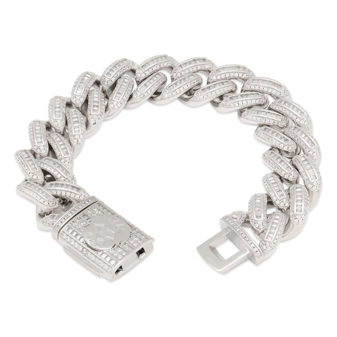 18mm Iced Baguette Miami Cuban Link Bracelet 5 18mm Iced Baguette Miami Cuban Link Bracelet - Image 5