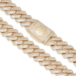 18mm Iced Diamond Cut Baguette Miami Cuban Link Chain -King Ice Shop 18mm iced diamond cut baguette miami cuban chain king ice 30528527827119