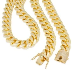 18mm Miami Cuban Link Chain -King Ice Shop 18mm miami cuban chain king ice 30526438670511
