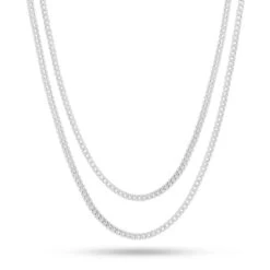3mm Franco Chain Choker Set -King Ice Shop 2 5mm franco chain choker set gold plated white gold 18 20 king ice 30590516232367