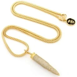 .223 Caliber Bullet Necklace -King Ice Shop 223 caliber bullet necklace king ice 30528211583151