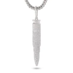 .223 Caliber Bullet Necklace -King Ice Shop 223 caliber bullet necklace white gold 2 king ice 30528251297967