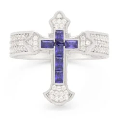 Fleur De Lis Cross Ring -King Ice Shop 2pac x king ice fleur de lis cross ring king ice 30593715404975