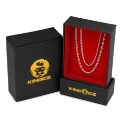 3mm Miami Cuban Link Chain Choker Set -King Ice Shop 3mm miami cuban chain choker set king ice 30592169607343