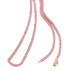 3mm Pink Tennis Chain -King Ice Shop 3mm pink tennis chain king ice 36135623917743