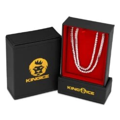 3mm Tennis Chain Choker Set -King Ice Shop 3mm tennis chain choker set king ice 30527064309935
