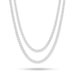 5mm Franco Chain Choker Set -King Ice Shop 4mm franco chain choker set gold plated white gold 18 20 king ice 30556366995631