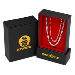 5mm Miami Cuban Link Chain Choker Set -King Ice Shop 5mm miami cuban chain choker set king ice 30595893428399