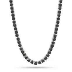 5mm Onyx Tennis Chain 11 5mm Onyx Tennis Chain -King Ice Shop 5mm onyx tennis chain gold plated white gold 18 king ice 30598972113071