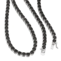 5mm Onyx Tennis Chain 12 5mm Onyx Tennis Chain -King Ice Shop 5mm onyx tennis chain king ice 30598997442735
