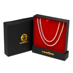 5mm Tennis Chain Choker Set -King Ice Shop 5mm tennis chain choker set king ice 30527405457583