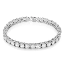 6mm Icy Tennis Bracelet -King Ice Shop 6mm icy tennis bracelet gold plated white gold 8 king ice 36636754706607
