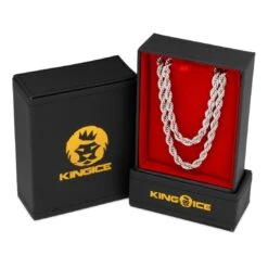 5mm Rope Chain Choker Set 19 5mm Rope Chain Choker Set -King Ice Shop 6mm rope chain choker set king ice 22677014610095