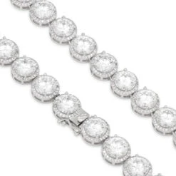 8mm Bezel-Set Tennis Chain -King Ice Shop 8mm brilliant cut tennis chain king ice 30546653642927
