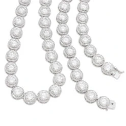 8mm Bezel-Set Tennis Chain -King Ice Shop 8mm brilliant cut tennis chain king ice 30546653872303