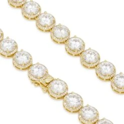 8mm Bezel-Set Tennis Chain -King Ice Shop 8mm brilliant cut tennis chain king ice 30546720096431