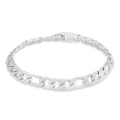 8mm Figaro Bracelet -King Ice Shop 8mm figaro bracelet white gold 8 5 king ice 30923490656431