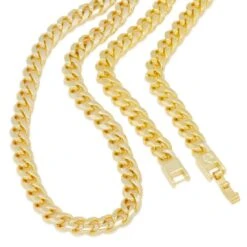 8mm Miami Cuban Link Chain Choker Set -King Ice Shop 8mm miami cuban chain choker set king ice 30549513011375