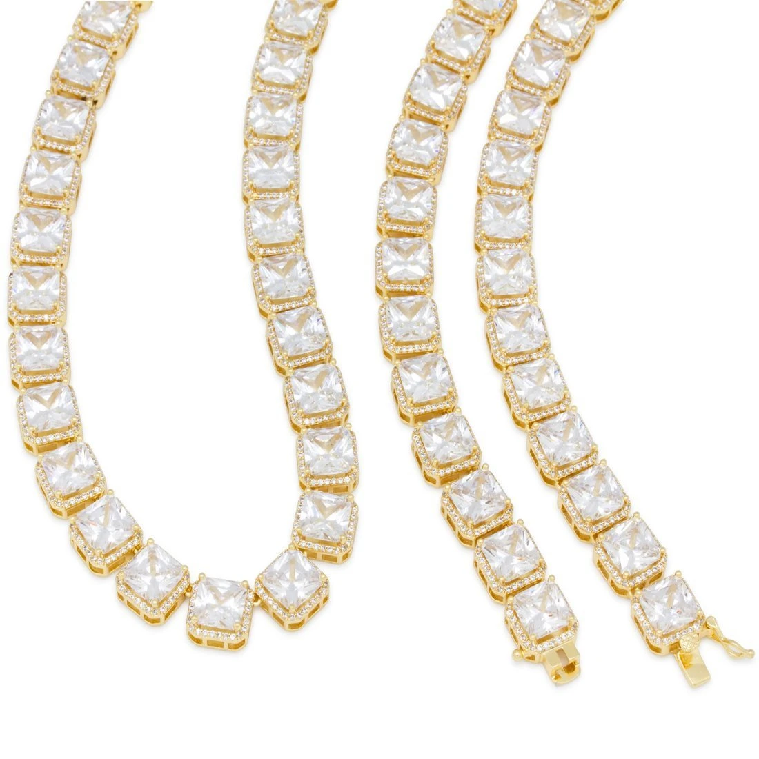 8mm Princess-Cut Tennis Chain 3 8mm Princess-Cut Tennis Chain - Image 3