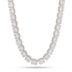 8mm Princess-Cut Tennis Chain 9 8mm Princess-Cut Tennis Chain -King Ice Shop 8mm princess cut tennis chain gold plated white gold 18 king ice 30527457886383