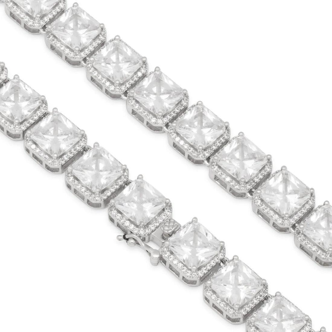8mm Princess-Cut Tennis Chain 5 8mm Princess-Cut Tennis Chain - Image 5