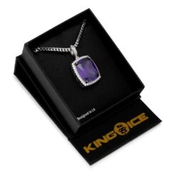 Amethyst Crown Julz Necklace -King Ice Shop amethyst crown julz necklace king ice 17511590756406