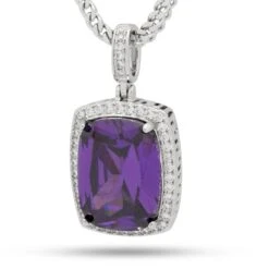 Amethyst Crown Julz Necklace -King Ice Shop amethyst crown julz necklace white gold 1 5 king ice 17511586955318