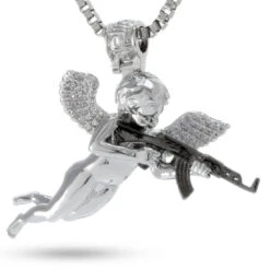 Archangel Of Reprisal Necklace -King Ice Shop archangel of reprisal necklace white gold 1 6 king ice 30595010461871