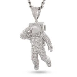 Astronaut Necklace -King Ice Shop astronaut necklace white gold 1 5 king ice 37210454130863