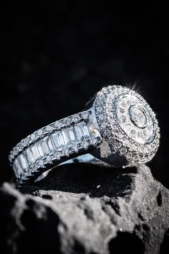 Baguette-Cut Cluster Ring -King Ice Shop baguette cut cluster ring king ice 30547380732079