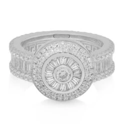 Baguette-Cut Cluster Ring -King Ice Shop baguette cut cluster ring king ice 30583161618607